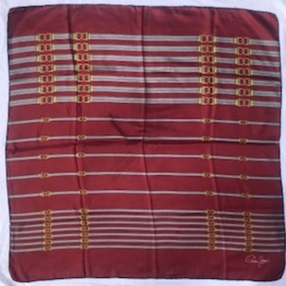 Marooon silk scarf - Picture 1 of 2